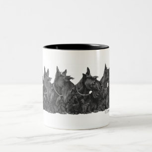 Caneca De Café Em Dois Tons Encontro de Scottish Terrier