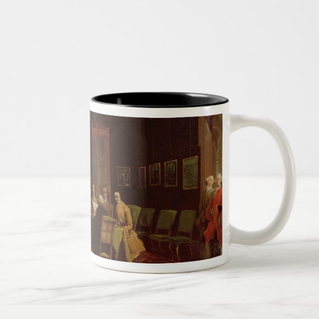 Caneca De Café Em Dois Tons Encontro dos diplomatas (óleo em canvas) (Direita)