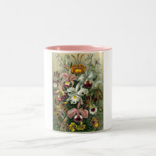 Caneca De Café Em Dois Tons encontro romântico flores rsvp colorido chique