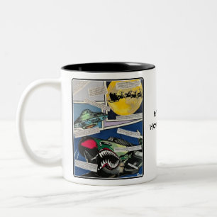 Caneca De Café Em Dois Tons 'Encontros de Natal' Pintura em um