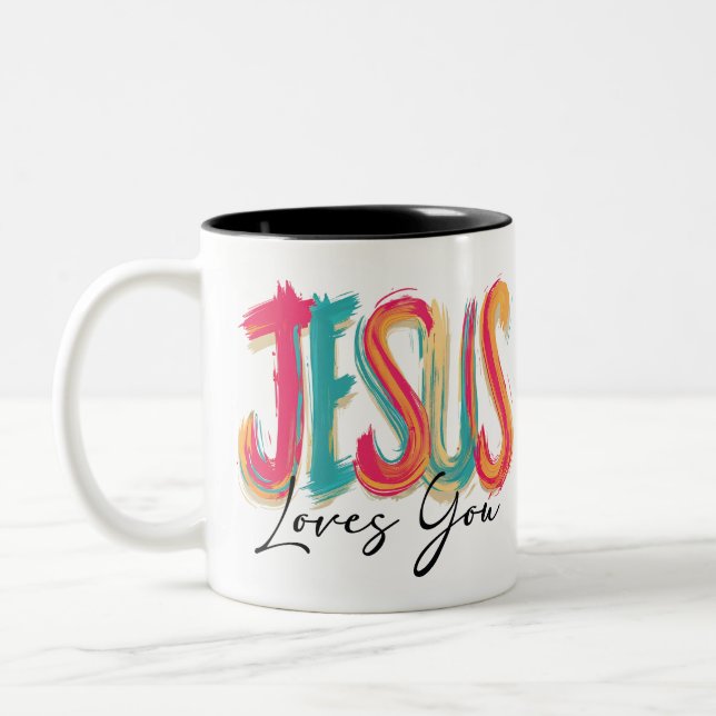 Caneca De Café Em Dois Tons Encorajamento na fé (Esquerda)