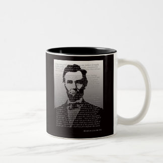Caneca De Café Em Dois Tons Endereço de Abraham Lincoln Gettysburg