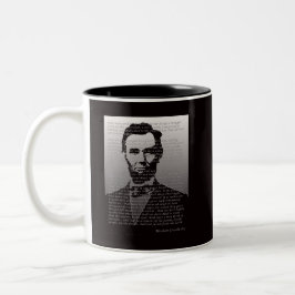 Caneca De Café Em Dois Tons Endereço de Abraham Lincoln Gettysburg