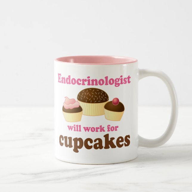 Caneca De Café Em Dois Tons Endocrinologista engraçado (Direita)