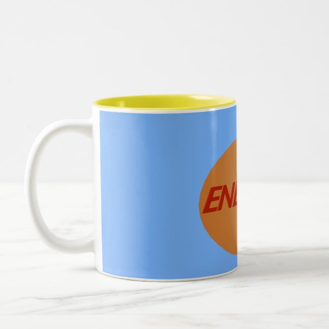 Caneca De Café Em Dois Tons Energia das boas vibrações (Esquerda)