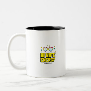 Caneca De Café Em Dois Tons Energia de Bi Mulher