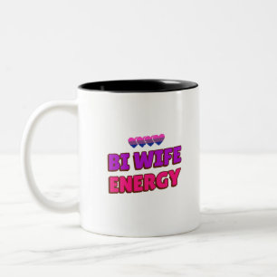 Caneca De Café Em Dois Tons Energia de Bi Mulher