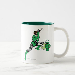 Caneca De Café Em Dois Tons Energia Lanterna Verde