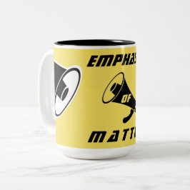 Caneca De Café Em Dois Tons "Ênfase da matéria "
