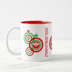 Caneca De Café Em Dois Tons Enfeites de natal