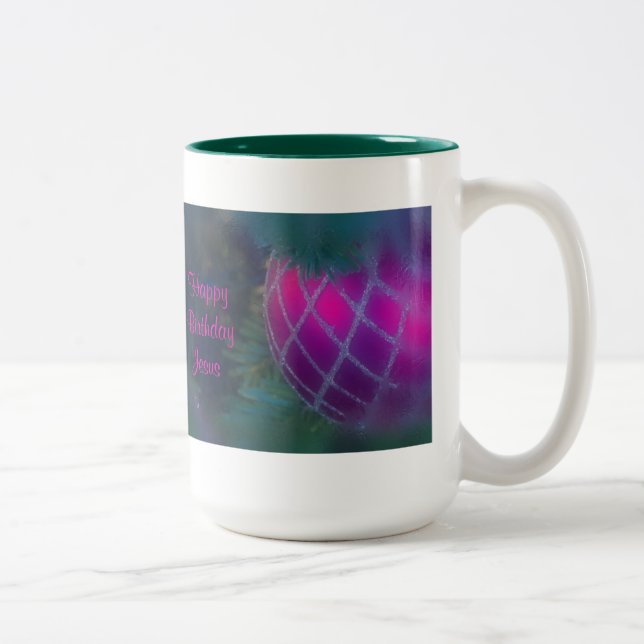 Caneca De Café Em Dois Tons Enfeites de natal religioso Vermelho (Direita)