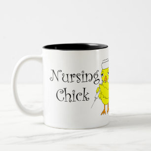 Caneca De Café Em Dois Tons Enfermando Texto do Pintinho