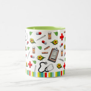 Caneca De Café Em Dois Tons Enfermeira