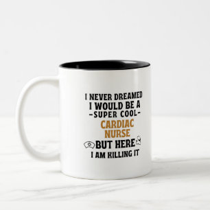 CANECA DE CAFÉ EM DOIS TONS ENFERMEIRA CARDÍACA