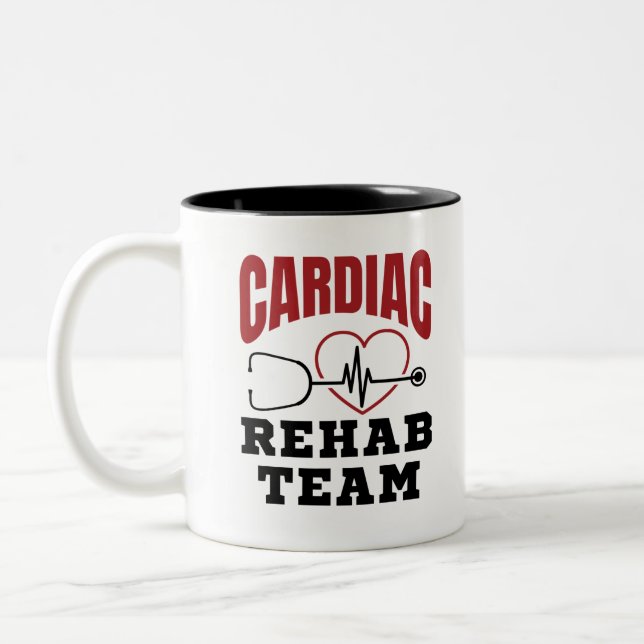Caneca De Café Em Dois Tons Enfermeira Cardiologista da Equipe de Reabilitação (Esquerda)