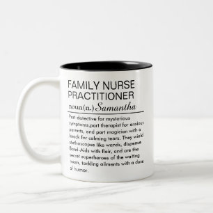 Caneca De Café Em Dois Tons Enfermeira de Família Personalizada Definição