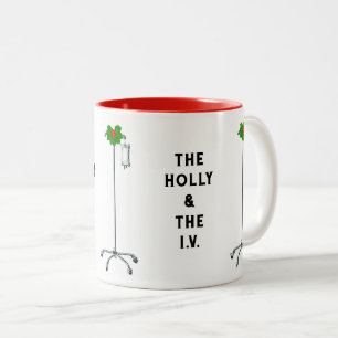 Caneca De Café Em Dois Tons Enfermeira de Natal