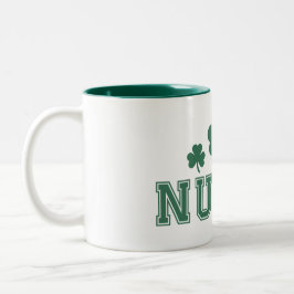 Caneca De Café Em Dois Tons Enfermeira do Dia de São Patrício Envoltório de Tr