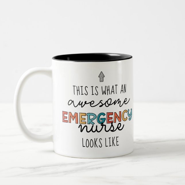 Caneca De Café Em Dois Tons Enfermeira Enfermeira Engraçada Engraçada Enfermei (Esquerda)