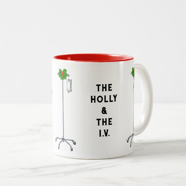 Caneca De Café Em Dois Tons Enfermeira Enfermeira Feriada (Frente Esquerda)