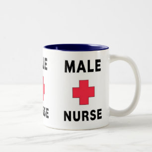 Caneca De Café Em Dois Tons Enfermeira masculina
