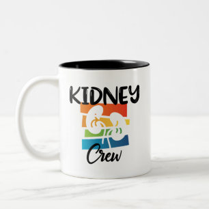 Caneca De Café Em Dois Tons Enfermeira Nefrologia Rins Esquadrão de Rins