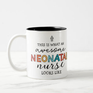 Caneca De Café Em Dois Tons Enfermeira Neonatal Encantada Incrível Apreciação