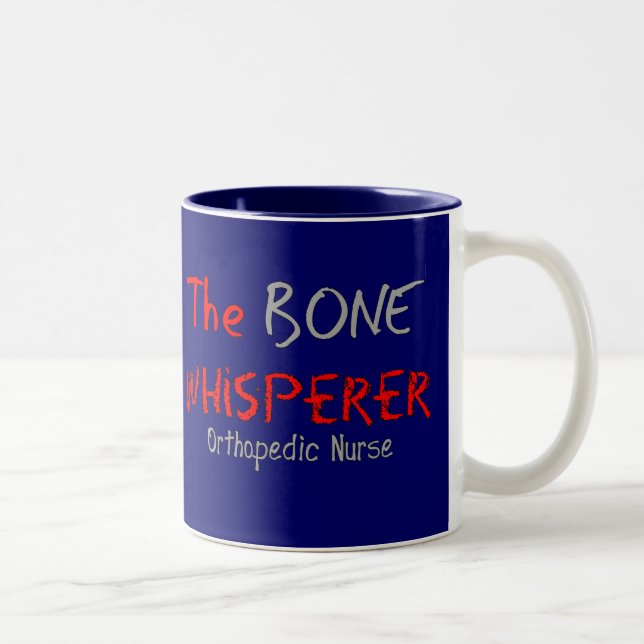 Caneca De Café Em Dois Tons Enfermeira ortopédica "o WHISPERER do OSSO " (Direita)