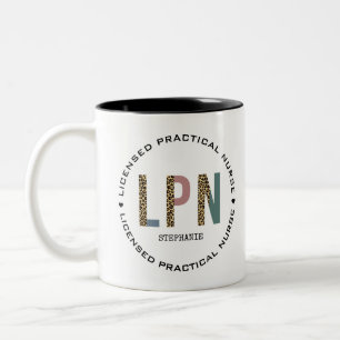 Caneca De Café Em Dois Tons Enfermeiro prático licenciado de LPN personalizad