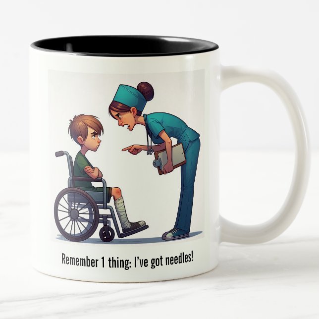 Caneca De Café Em Dois Tons Enfermeiro vs Descolamento de Brat (Criador carregado)