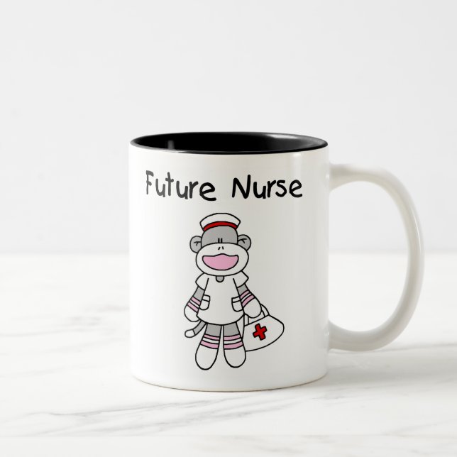 Caneca De Café Em Dois Tons Enfermeiros e Presentes de Macaco-Pau (Direita)