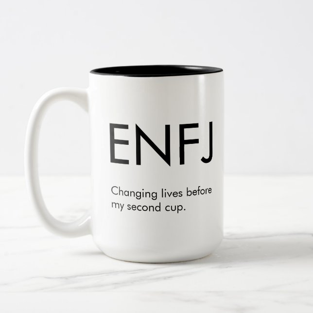 Caneca De Café Em Dois Tons ENFJ Mudando vidas Mug Gift (Esquerda)