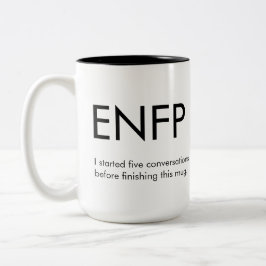 Caneca De Café Em Dois Tons ENFP Iniciou conversas Mug Gift