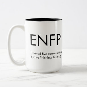 Caneca De Café Em Dois Tons ENFP Iniciou conversas Mug Gift