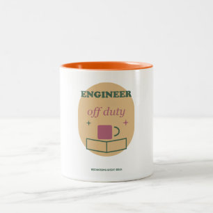 Caneca De Café Em Dois Tons Engenheira Fora do Trabalho Café Aconchegante