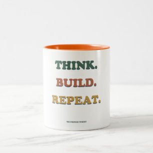Caneca De Café Em Dois Tons Engenheira Pensar Construir Repetir