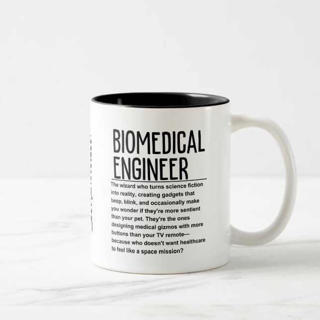 Caneca De Café Em Dois Tons Engenheiro biomédico (Direita)