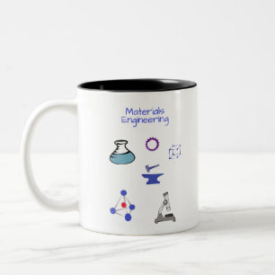 Caneca De Café Em Dois Tons Engenheiro de materiais Engenharia química