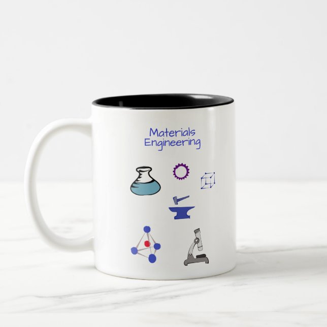 Caneca De Café Em Dois Tons Engenheiro de materiais Engenharia química (Esquerda)