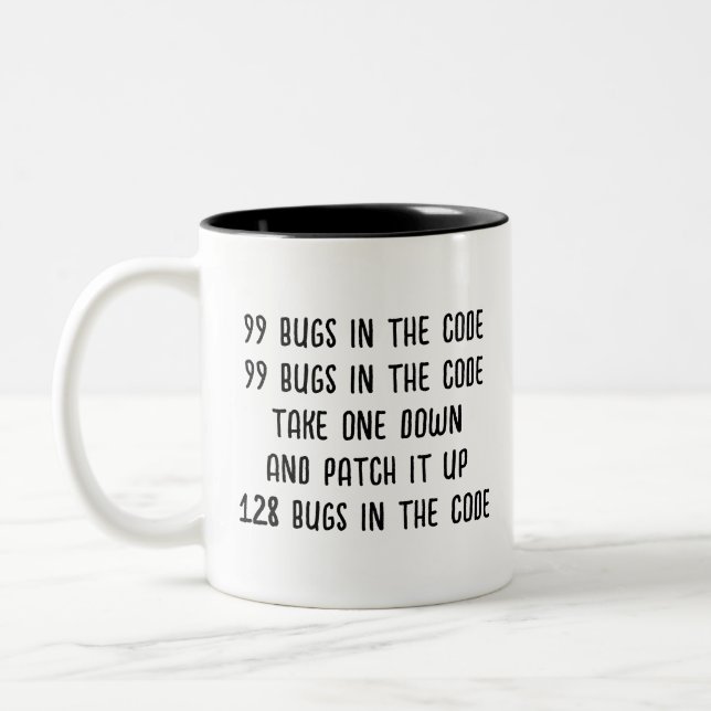 Caneca De Café Em Dois Tons Engenheiro de software, desenvolvedor, programador (Esquerda)