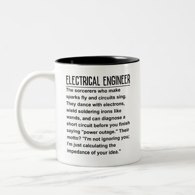 Caneca De Café Em Dois Tons Engenheiro elétrico (Esquerda)