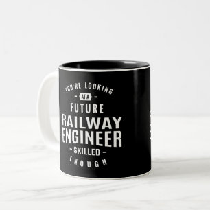 Caneca De Café Em Dois Tons Engenheiro ferroviário