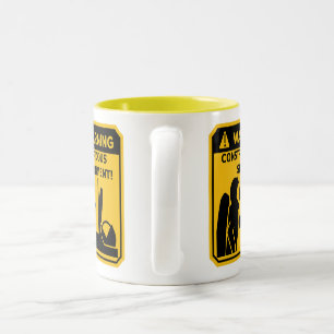 Caneca De Café Em Dois Tons Engenheiros de Espaço Aviso Posters Mug