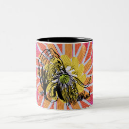 Caneca De Café Em Dois Tons Engraçada Vaca das Terras Altas Escocesas