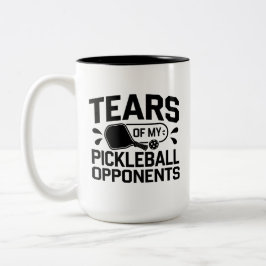 Caneca De Café Em Dois Tons Engraçadas lágrimas da minha tipografia dos oposit