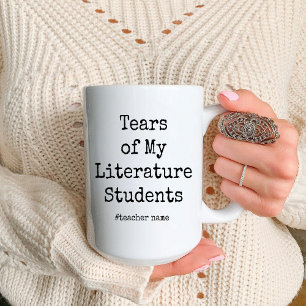Caneca De Café Em Dois Tons Engraçadas lágrimas de meus alunos Professor de