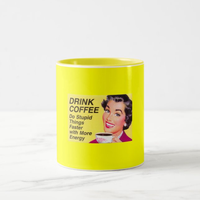 Caneca De Café Em Dois Tons Engraçado (Centro)
