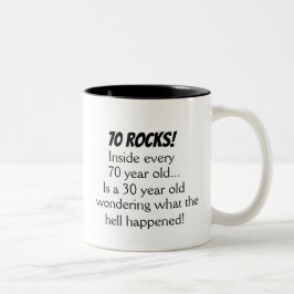 Caneca De Café Em Dois Tons Engraçado 70 Birthday Gift