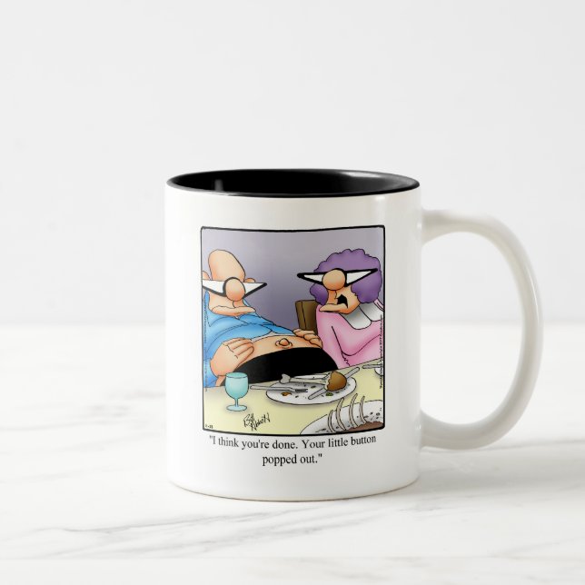 Caneca De Café Em Dois Tons Engraçado Ação de Graças Humor Mug Gift (Direita)