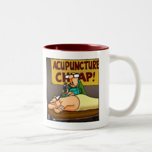 Caneca De Café Em Dois Tons Engraçado Acupuntura Médica